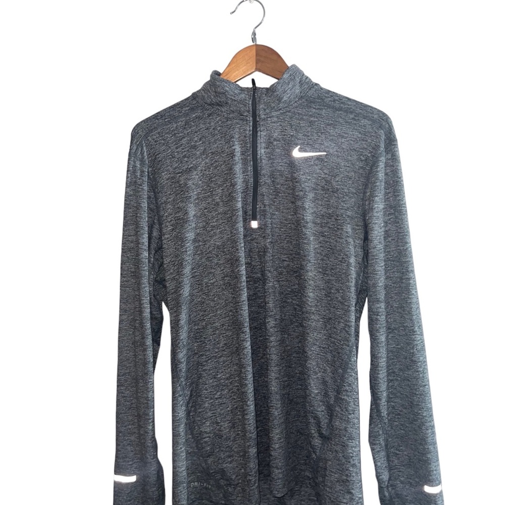 Nike Grey Dri-Fit 1/4 Zip Running Jacket